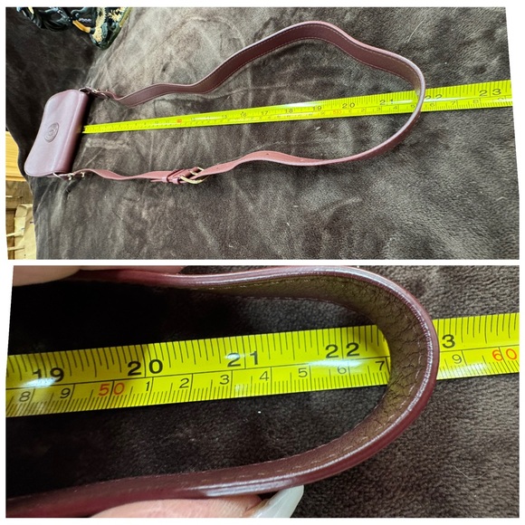 Cartier Rare Wine Leather crossbody with Cartier engraved Mirror EUC - Picture 10 of 12